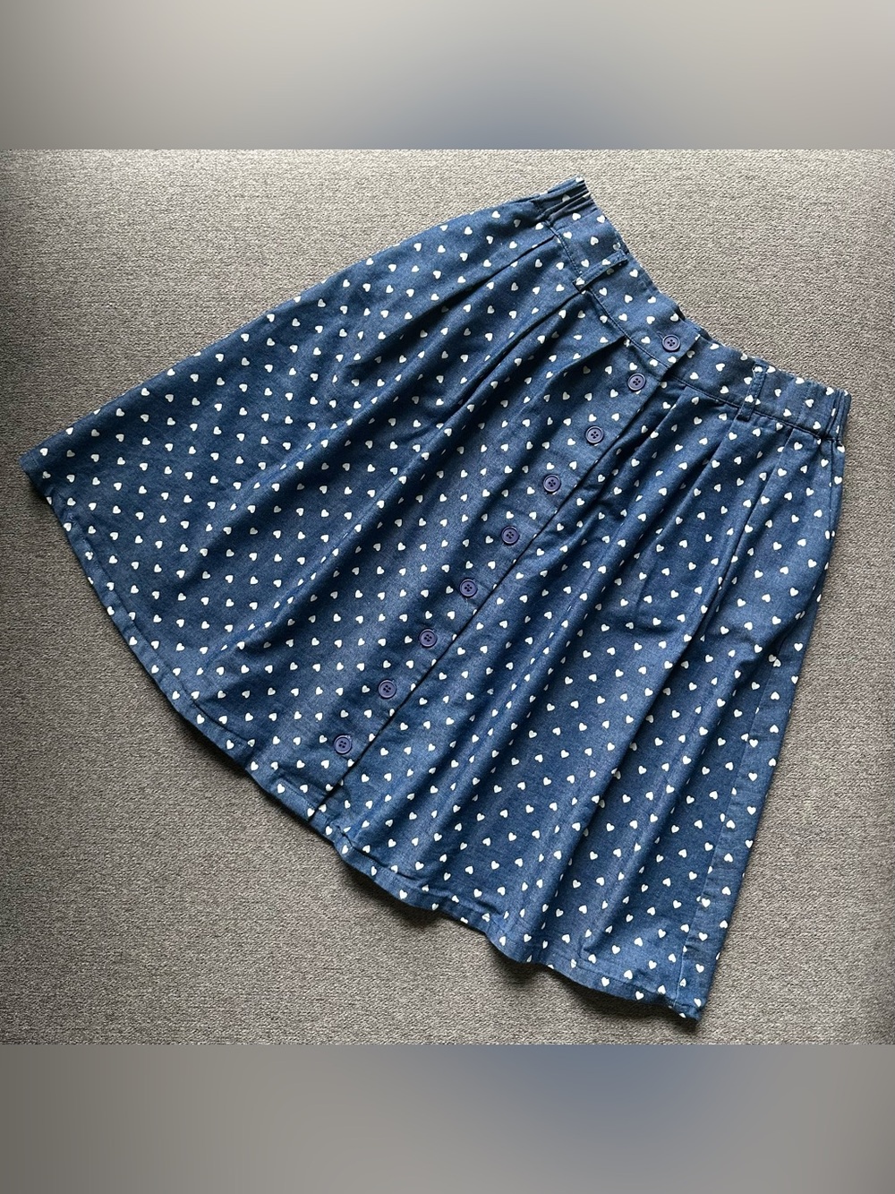 ModCloth Heart Of Harvest Chambray Mini A Line Skirt Small